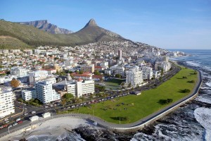 Vista aerea de 'sea point' Ciudad del Cabo
