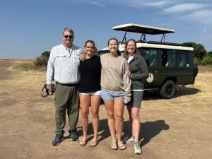 The Flanegan family during their family trip to Kenya